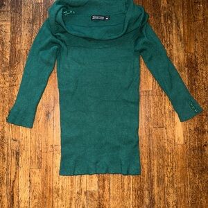 7th Avenue NY&C Emerald Cowl Neck Sweater